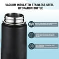 thumbnail image 2 of Ben Din Clothing Insulated 22 oz Black Stainless Steel Water Bottles with Bottle Box, 2 of 7