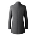 thumbnail image 3 of Winter Long Sleeve Trench Coats Mens Autumn And Winter Casual Fashion Single Breasted Woolen Coat Mid Length Trench Winter Coats for Men, 3 of 8