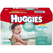 Huggies One & Done Cucumber & Green Tea Refreshing Wipes, 448 Sheets