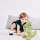 thumbnail image 4 of Almohada de juguete de peluche de dinosaurio de ojos grandes | Peluche corto ultra suave | Relleno de algodón | Cubierta de cremallera desmontable | Peluche decorativo | Verde y amarillo |, 4 of 5