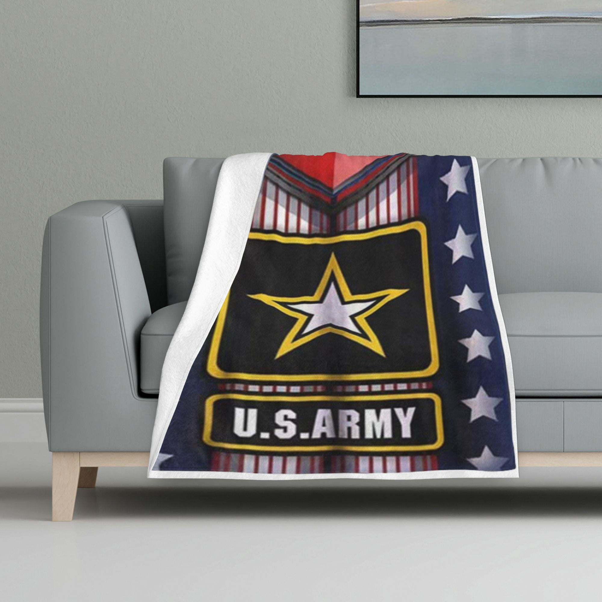 Honoring Our Heroes Us Army Flag Flannel Throw Military Veterans Blanket