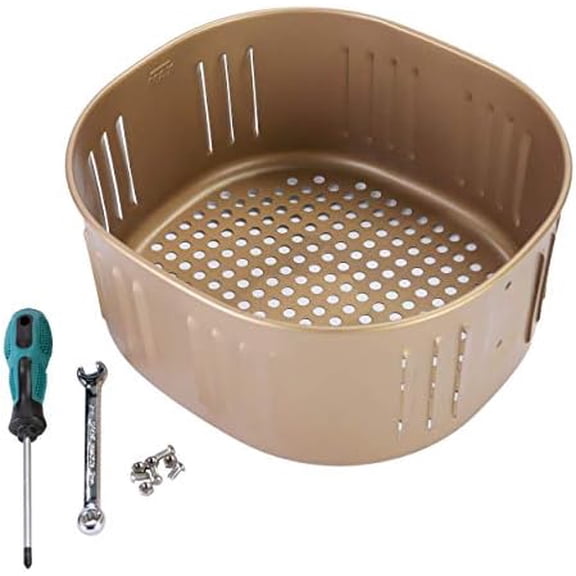 Air Fryer Replacement Basket for Power XL 5.3QT,Air Fryer Basket for Gowise USA 5.8QT,Non-Stick