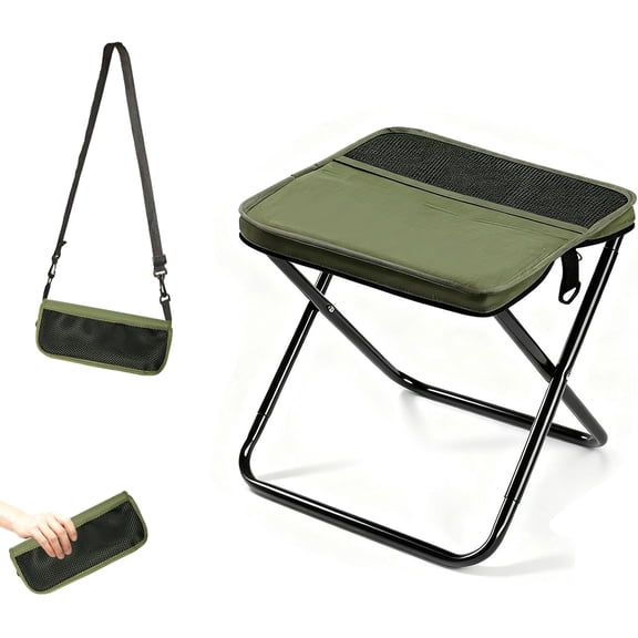 Rubinzhi Foldable Backpack Stool, Portable Folding Camping Chair Which Can Turned Into A Satchel, Lightweight Pocket Chairs