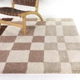 thumbnail image 2 of Leslie Checkered Shag Area Rug, 2 of 5