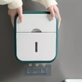 thumbnail image 3 of 1-piece Toilet Tissue Box, Wall-mounted, Waterproof, Toilet Tissue Box, Drill-free, Paper Box, Toilet Paper Roll, Paper Holder, 3 of 7
