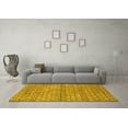 thumbnail image 3 of Ahgly Company Machine Washable Indoor Rectangle Abstract Yellow Modern Area Rugs, 5' x 7', 3 of 4