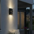 thumbnail image 4 of C Cattleya  2-Light Matte Black Aluminum LED Outdoor Wall Light, 4 of 6