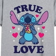 thumbnail image 3 of Lilo & Stitch - Valentine's Day Stitch True Love Pizza - Women's Oversized T-Shirt, 3 of 5