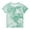 Green2, variant on Plebaso Shirts For Kids Short Sleeve Round Neck Tie-dye Printed Top for Boys and Girls Baby Summer Clothes