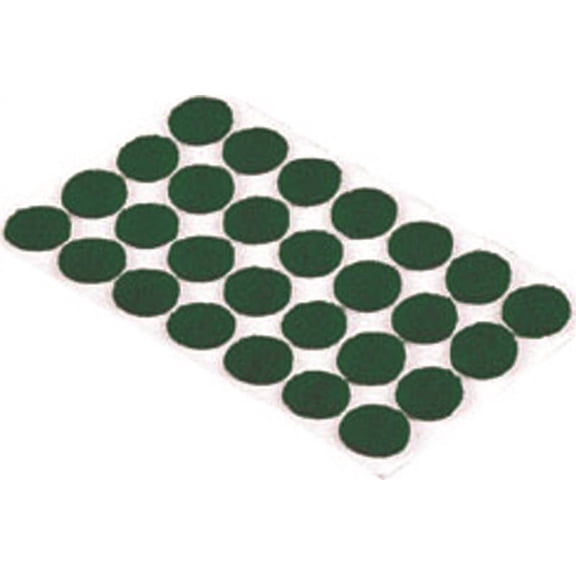 Shepherd Hdwe Prod 9421 Felt Pads, Self-Adhesive, Green, Round, 3/8-In., 28-Pk.