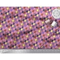 thumbnail image 2 of Soimoi Rayon Fabric Check & Brush Stroke Abstract Print Sewing Fabric Yard 42 Inch Wide, 2 of 3