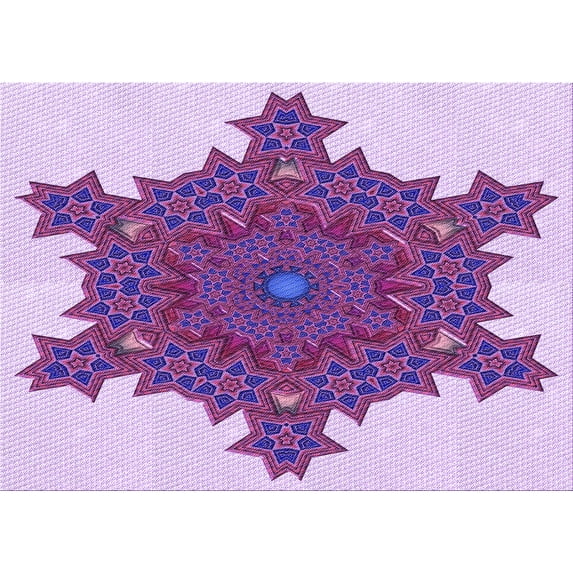 Ahgly Company Machine Washable Indoor Rectangle Transitional Blossom Pink Area Rugs, 5' x 7'