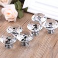 thumbnail image 4 of 16Pcs Transparent Crystal Door Knobs Hardware Diamond Shape Design Crystal Glass Knobs, 4 of 7