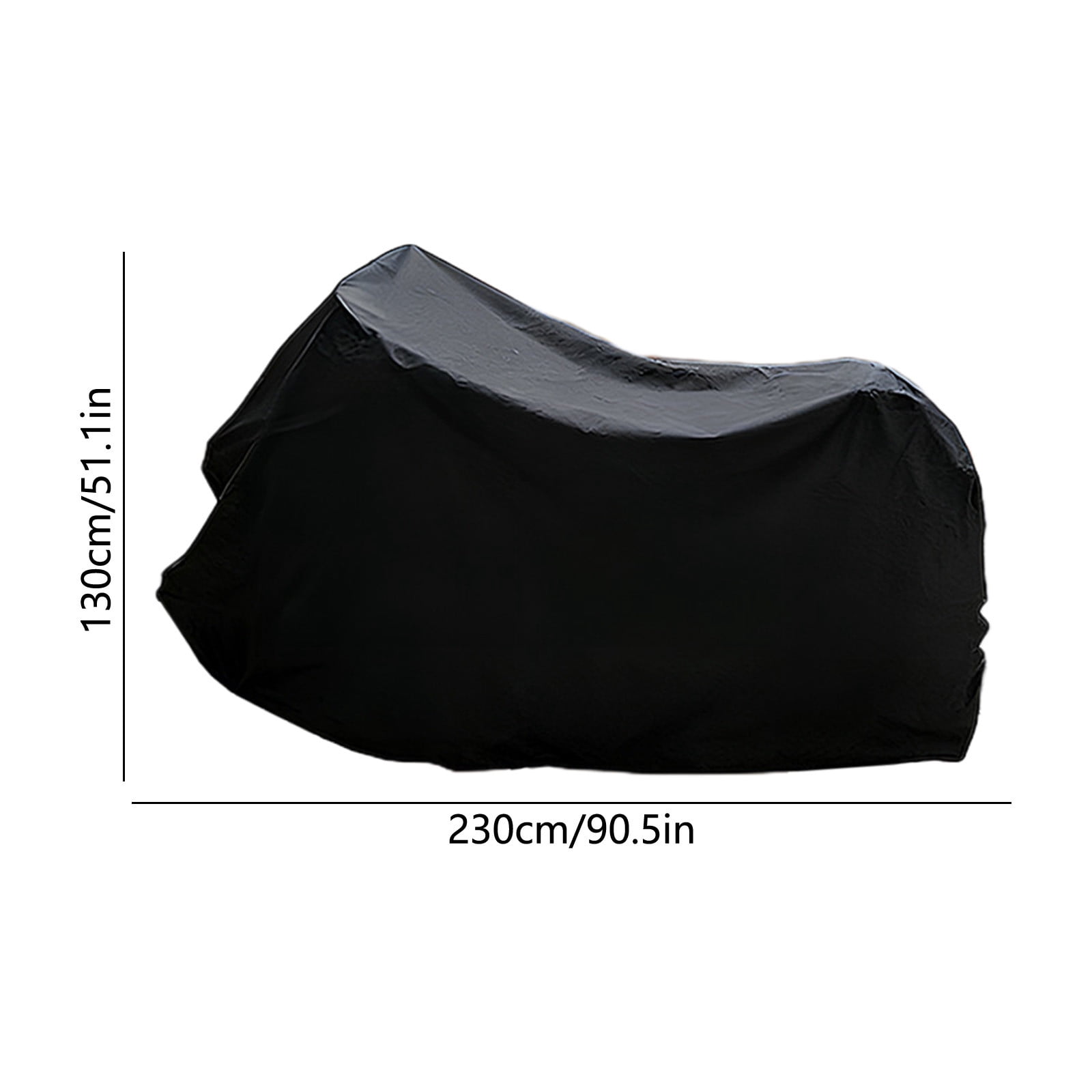RuiJiao Lightweight Durable Motorcycle Bike Cover Waterproof Sunproof Universal Fit Polyester Black for Outdoor Indoor Vehicle Protection