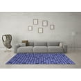 thumbnail image 3 of Ahgly Company Indoor Round Abstract Blue Modern Area Rugs, 6' Round, 3 of 4