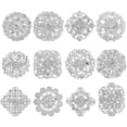 thumbnail image 1 of Clear Rhinestone Brooch Pins 12pcs Set Sparkly Alloy Corsage Clips for DIY Crafts, Wedding Bouquets, Party Decorations Durable Fashion, 1 of 3