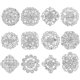 thumbnail image 1 of Clear Rhinestone Brooch Pins 12pcs Set Sparkly Alloy Corsage Clips for DIY Crafts, Wedding Bouquets, Party Decorations Durable Fashion, 1 of 3