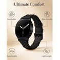 thumbnail image 2 of Wearlizer Leather Band Compatible with Samsung Samsung Galaxy Watch 9/8 40mm 44mm/ 8 Classic 46mm Band Women, Handwoven Braided Genuine Leather Soft Thin Wristband, 2 of 7