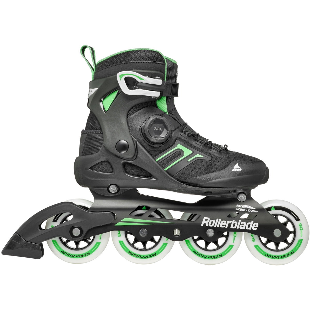 ROLLERBLADE Women's Macroblade 90 BOA Black/Mint Skates, Size: 7