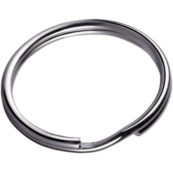 KINGFOREST 100-Pack Split Key Rings (1 Inch/25mm) - Silver Nickel Metal Keychain Rings for Keys, DIY Crafts, Bags & Accessories - Durable Bulk Keyring Hardware with Smooth Edges
