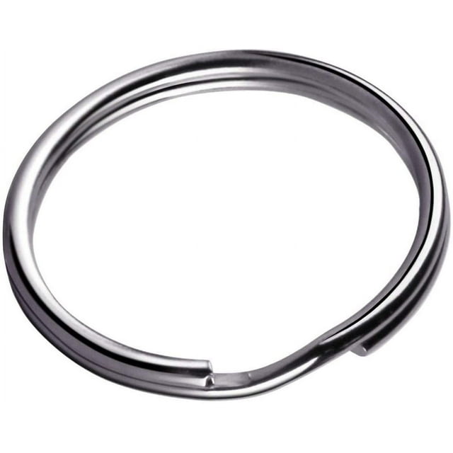 KINGFOREST 100-Pack Split Key Rings (1 Inch/25mm) - Silver Nickel Metal Keychain Rings for Keys, DIY Crafts, Bags & Accessories - Durable Bulk Keyring Hardware with Smooth Edges