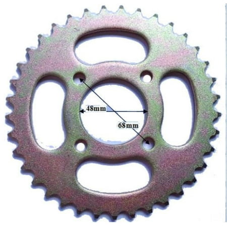 37-Tooth Rear Sprocket (#428), 48mm Center Hole, 4-Bolt For 50cc 70cc 90cc 100cc 110cc DIRT BIKE Pit