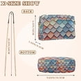 thumbnail image 4 of FORMRS Women Crossbody Purse with Chain Strap Vegan Leather Shoulder Handbag, Blue Art Pattern, 4 of 7