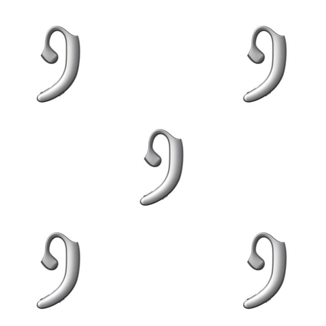 Methold Auricular compatible con Bluetooth con micrófono Cancelación de ruido Auricular ergonómico Auricular Manos libres Accesorios para auriculares Plata 5piezas
