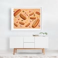 thumbnail image 3 of Hot Dogs pattern - Photography Kitchen Decor Pop Art White Framed Wall Art Print 9 x 12 inches, 3 of 4