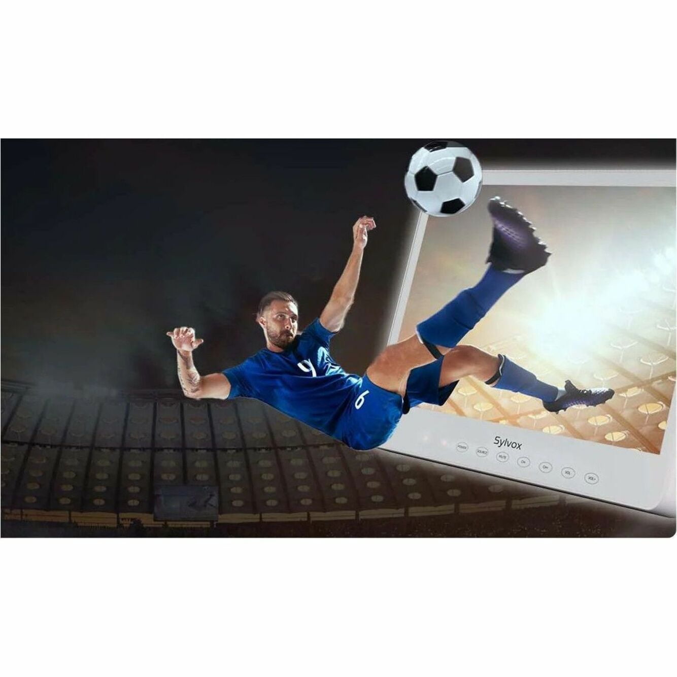 Sylvox Tv PT16A0KGGB Portable 15.6" Waterproof TV