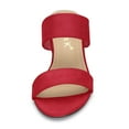 thumbnail image 2 of BLISSFUL STEP Women's Dual Straps Mid Chunky Heel Slide Sandals, 2 of 7