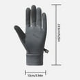 thumbnail image 3 of CUZIBR Snow Gloves Fuzzy Lined Windproof Waterproof Solid Touchscreen Glove Snowboarding Ski Handwear For Cold Weather, 3 of 4