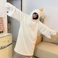thumbnail image 6 of Duck Pajamas, Wearable Goose Blanket Hoodie Onesie, Funny Oversized Goose Costume Pajamas with Feet Shoes for Adults Loungewear, 6 of 7