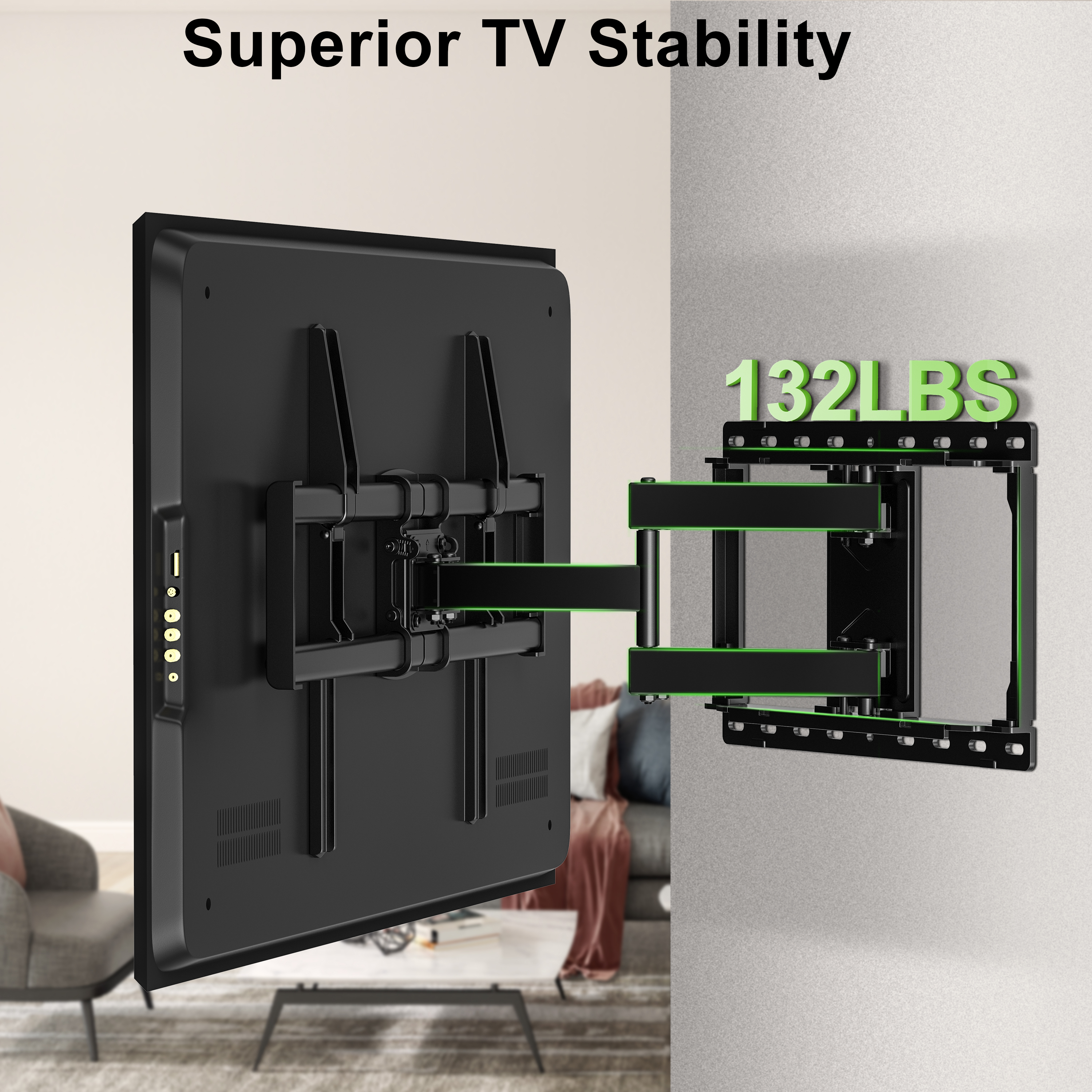 USX Mount Full Motion TV Wall Mount, 47-92 inch, Up to 132lbs photo 8