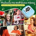 thumbnail image 2 of LAICAIW T02 Mini Printer, Portable Printer, Pocket Sticker, Receipt Printer, Mini Printer Sticker Maker, Bluetooth Mobile Thermal Printer for Journal, Notes, Photo iPhone, Compatible with iOS&Androi, 2 of 7