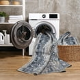 thumbnail image 5 of GLN Rugs Kumbet - Indoor, Machine Washable Area Rug 2'6"x6'6" Turkish Blue Home Carpet, All Ages, 5 of 8