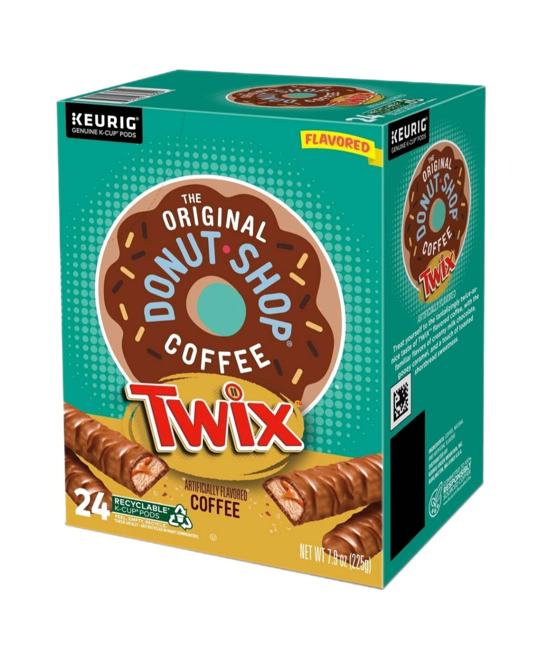 The Original Donut Shop Chocolate Glazed Donut and Twix Flavored Coffee K Cups Variety Pack, 24 K Cups Per Flavor