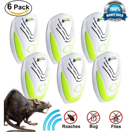 6 PK [2018 NEW UPGRADED] LIGHTSMAX - Ultrasonic Pest Repeller - Electronic Plug -In Pest Control Ultrasonic - Best Repellent for Cockroach Rodents Flies Roaches Ants Mice Spiders Fleas (Best Medicine For Ant Bites)
