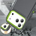 thumbnail image 6 of Allytechgroup Case Compatible with iPhone 17 Pro Max with Hidden Kickstand, [Military Grade Drop Protection] Soft TPU Hard PC Bumper Non-Slip Shockproof Full Protective Case, Gray+Green, 6 of 8