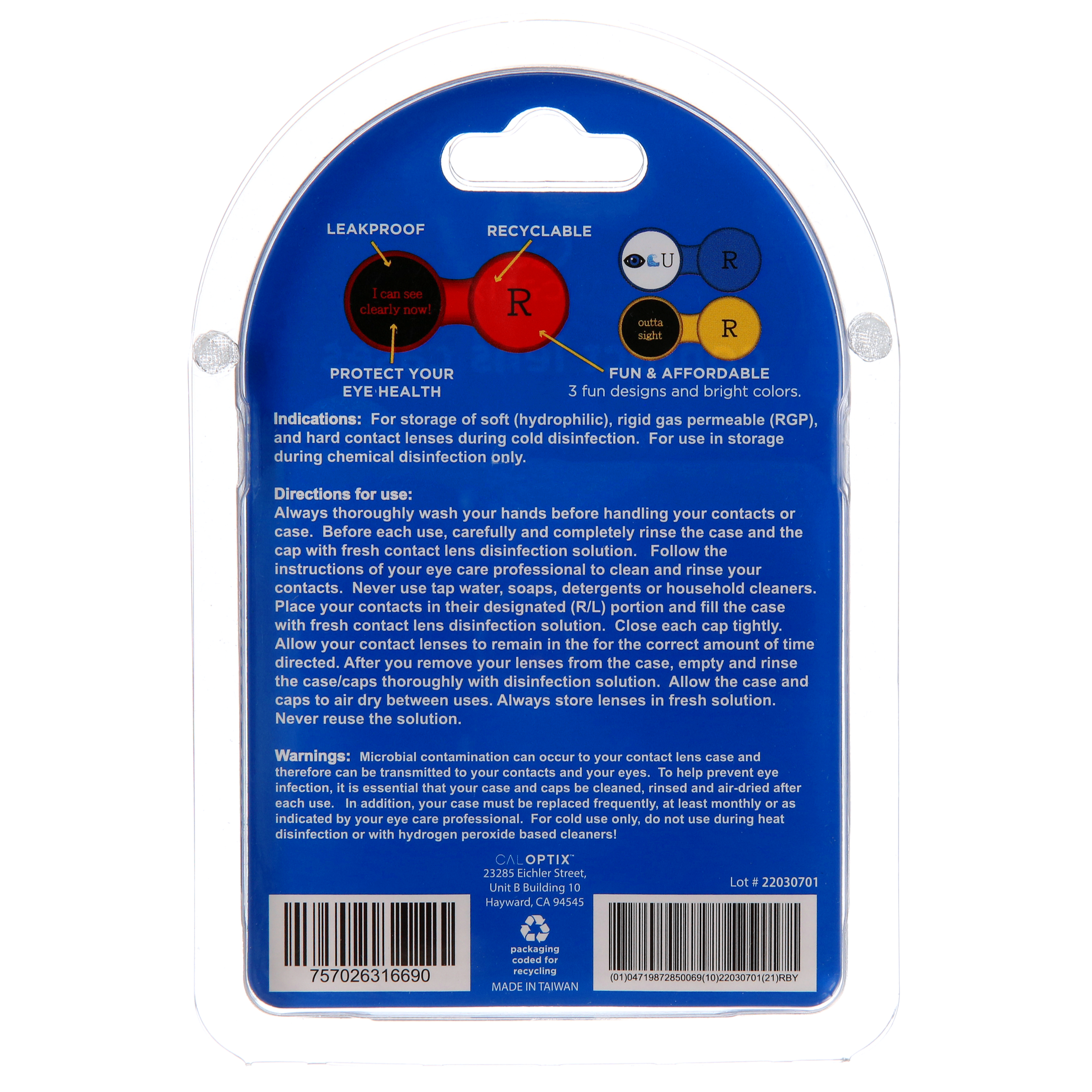 Caloptix Contact Lens Cases Mix
