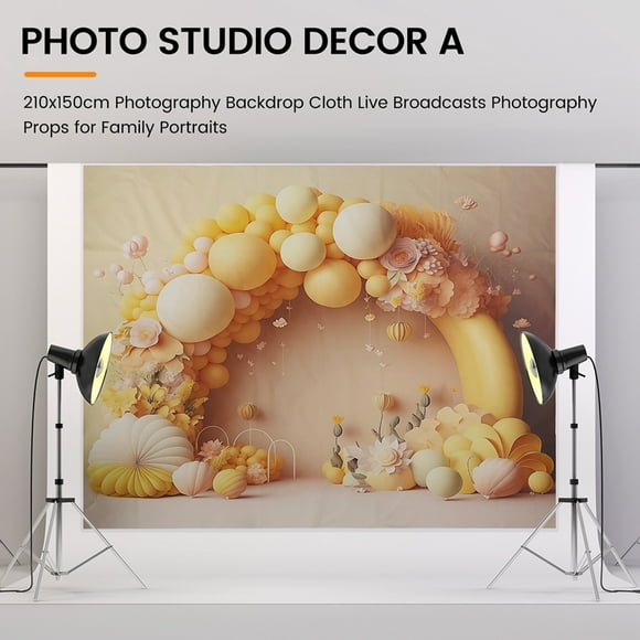 210x150cm Photography Backdrop Cloth Live Broadcasts Photography Props for Family Portraits, Photo Studio Decor A