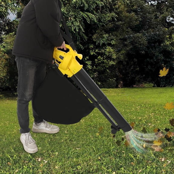 Electric Leaf Blower Corded 3-in-1 Leaf Vacuum and Mulcher with Bag Lightweight Leaf Blower 3000W for Lawn Care Blowing Fallen Leaves Dust