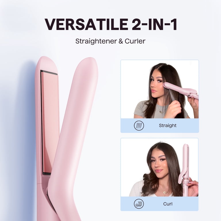 Wavytalk, 3 in 1 Curling Iron Set, 1 1/4 inch, Dual Voltage Pink
