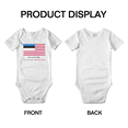 thumbnail image 3 of Proud to Be Estonian American Flag Cute Baby Romper Bodysuit For Boy Girl (White, 6-12 Months), 3 of 5