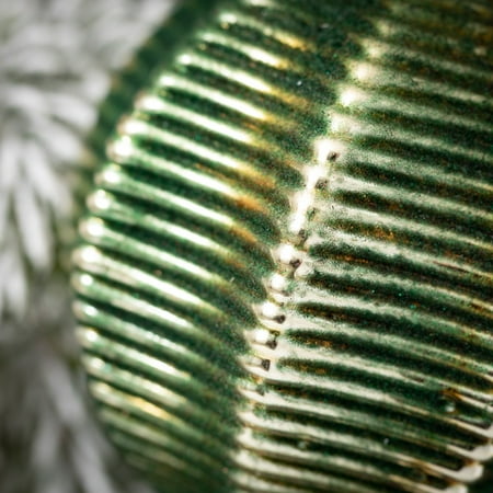 

Sullivans-Gold Green Textured Ornaments - Set of 3Glass-Green