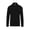 Black, variant on Jersey knit long sleeve polo shirt
