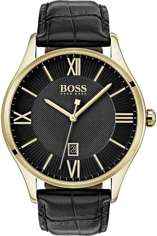 hugo boss watch gold and black