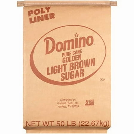 (Price/Case)Domino Light Brown Sugar, 50 Pounds