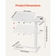 thumbnail image 3 of VEVOR Mesa de Cama, Mesa Auxiliar Móvil con Escritorio Abatible y 4 Ruedas Ocultas, Altura y Ángulo Ajustables Escritorio para Portátil con Portavasos para Cama, Hogar, Oficina y Estudio, Blanco, 3 of 9