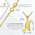thumbnail image 2 of ORUYROP Sea of Ice Initial Alphabet Letters from A-Z Personalized and Custom Name Pendant Necklace-Sterling Silver necklace 18 Inch-Necklaces for Everyday Wear, 2 of 6